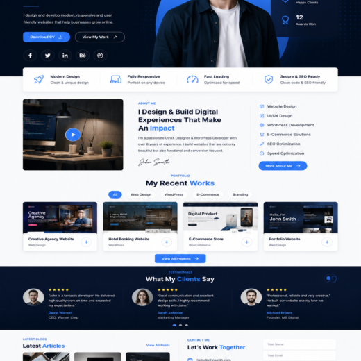 Portfolio Slider WordPress Theme: 7 Amazing Benefits